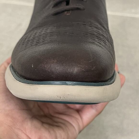 Cole Haan 2.ZERØGRAND Mens 11 Brown Lined Laser Wingtip Oxford Shoes C34499 main image 5